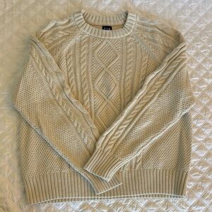 GAP Cream Cable Knit Sweater
